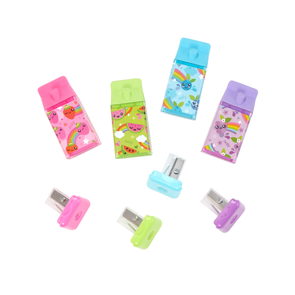 Lil Juicy Box Scented Erasers + Sharpeners