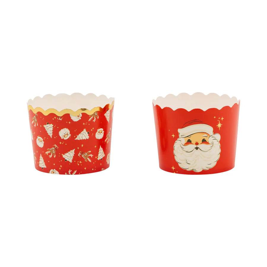 Foiled Retro Santa Baking Cups