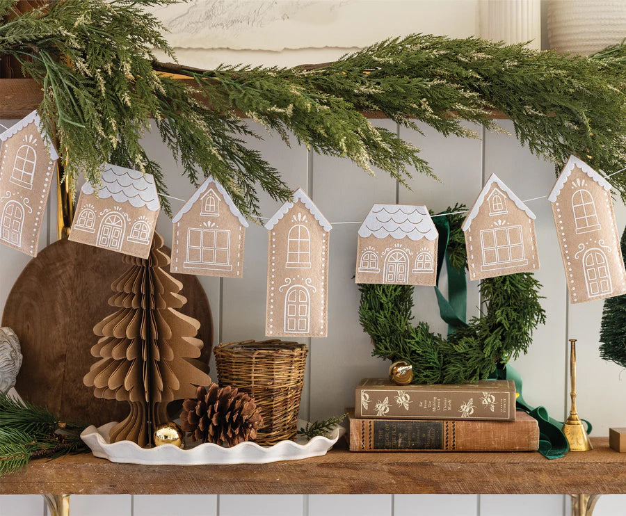 Gingerbread Felt House banner