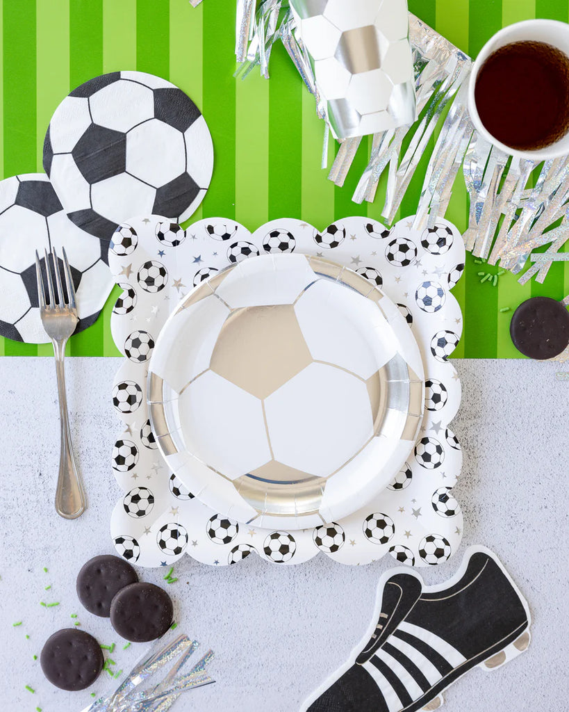 Soccer Ball Shaped Paper Cocktail Napkins