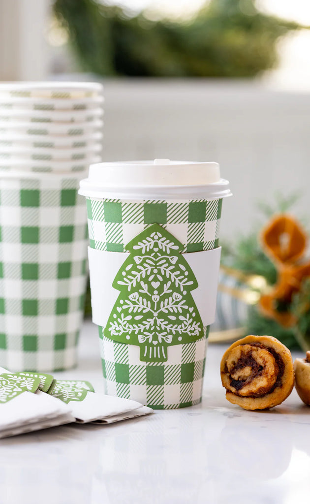 Green Christmas Tree Plaid TO-GO Cups