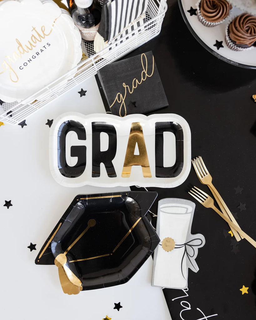 Graduation Cap Shaped Paper Plates