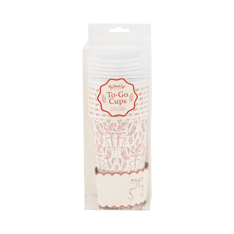 Christmas Red Bow TO-GO Cups