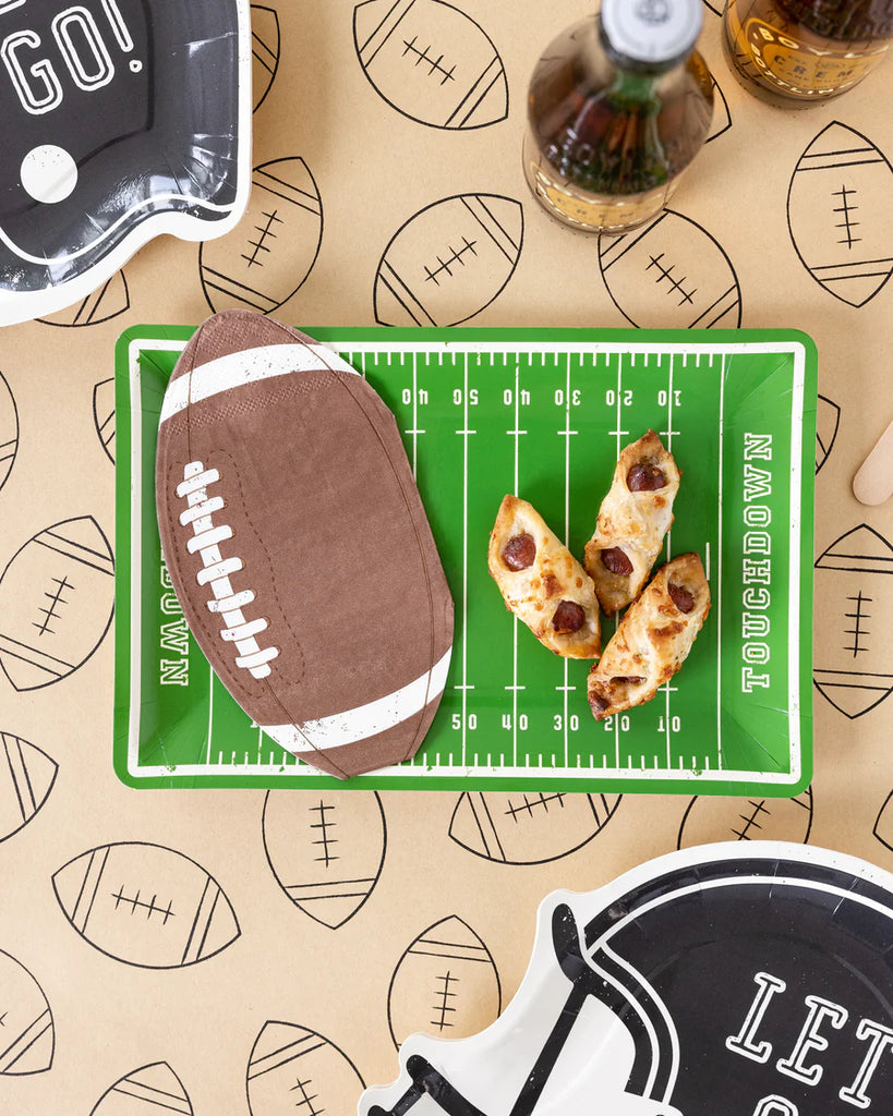 Football Field Shaped Paper Plate