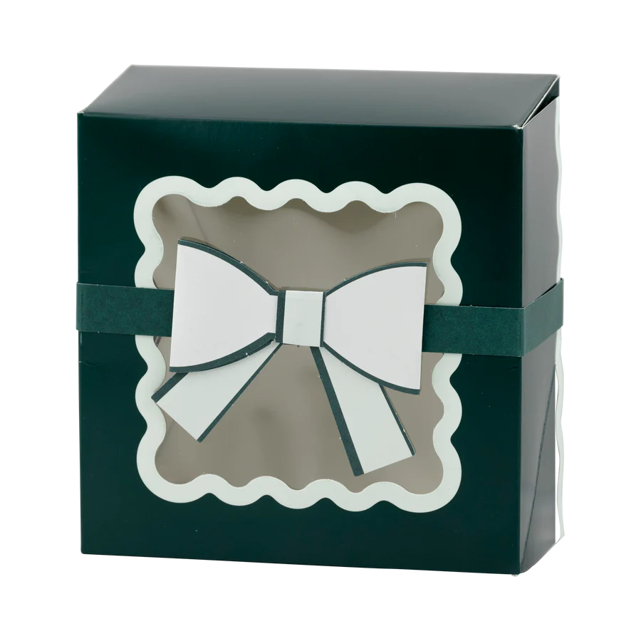 Green Bow Ric Rac Cookie Box