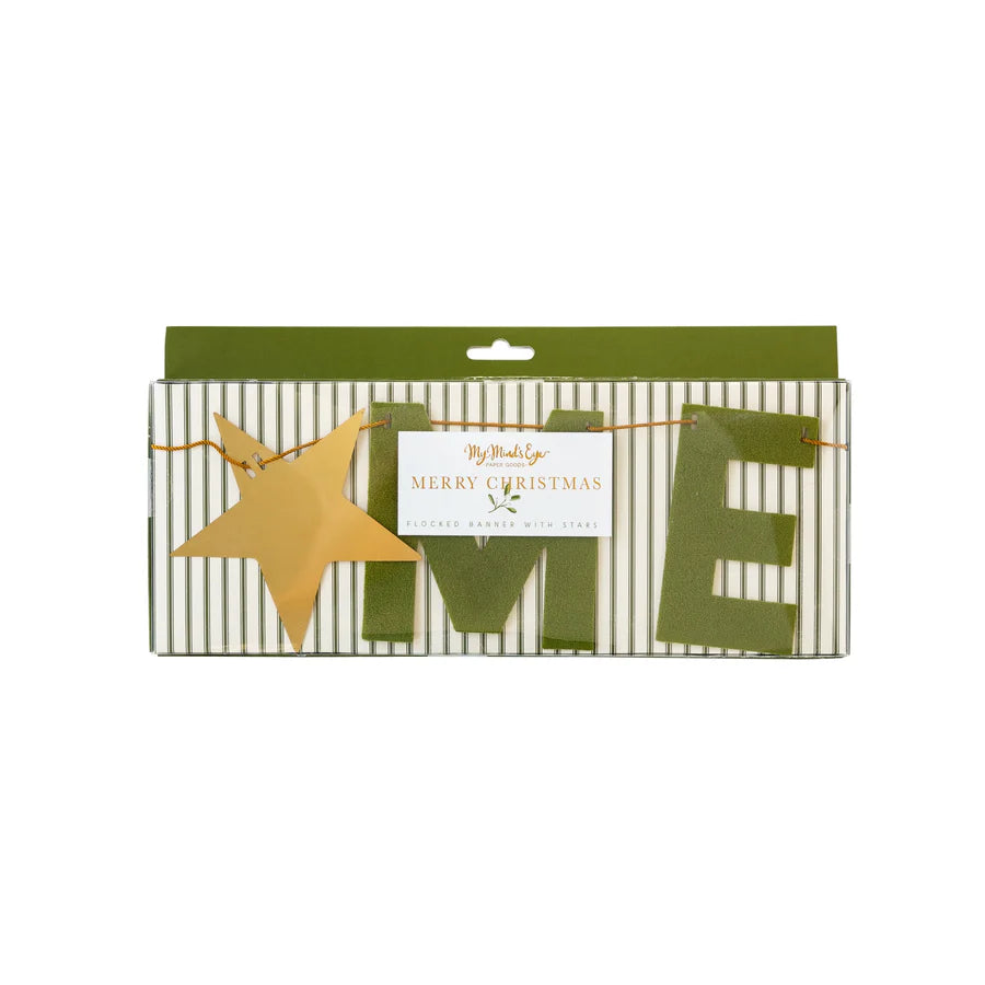 Christmas Memories Merry Christmas With Metal Stars Banner