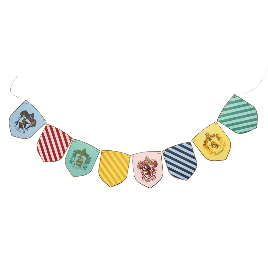 HARRY POTTER X BONJOUR FÊTE HOUSE PRIDE MULTICOLOR DECORATIVE HOGWARTS BANNER