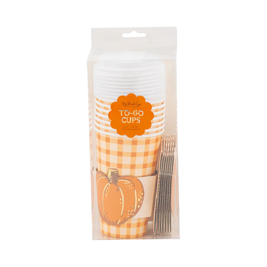Pumpkin Plaid To- Go Cups