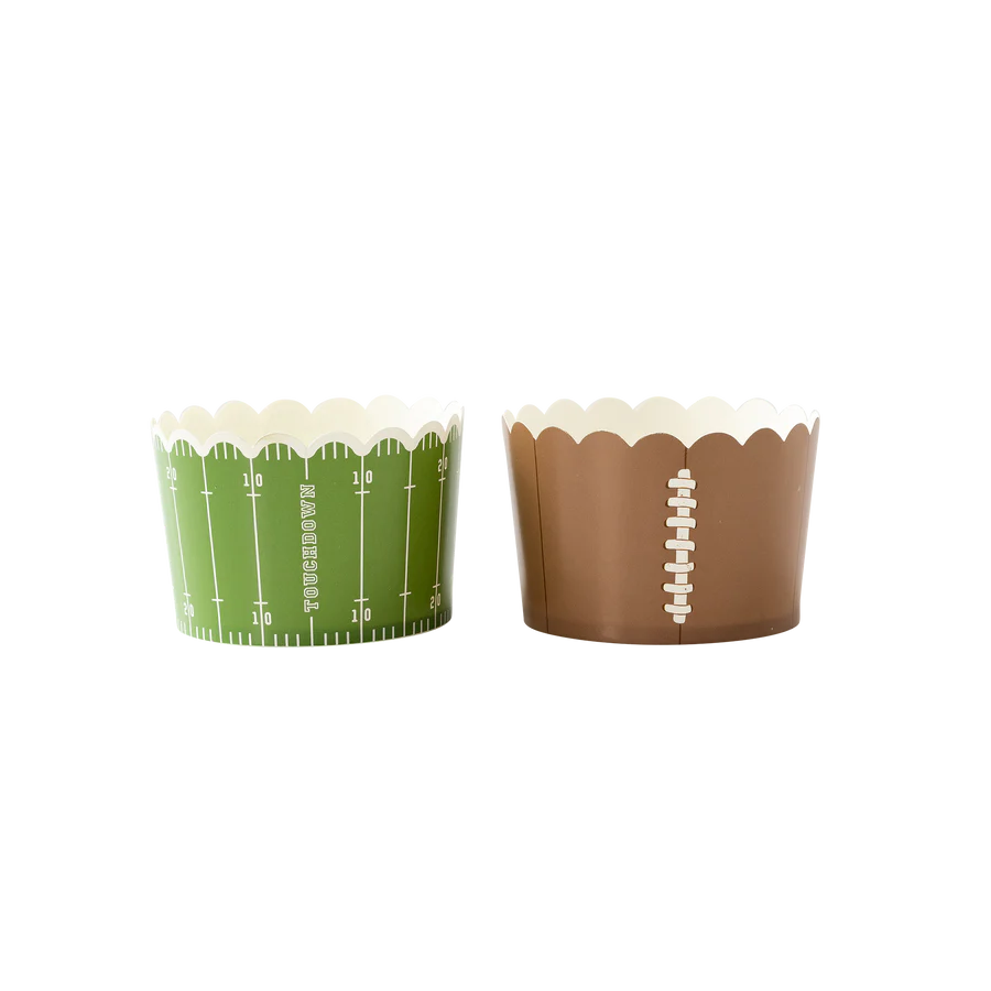 Football Jumbo Food/ Baking Cups