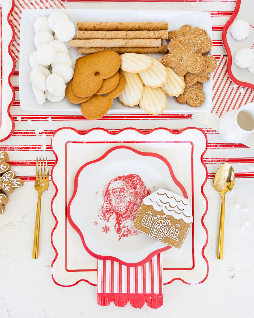 Red Striped Dinner Napkin