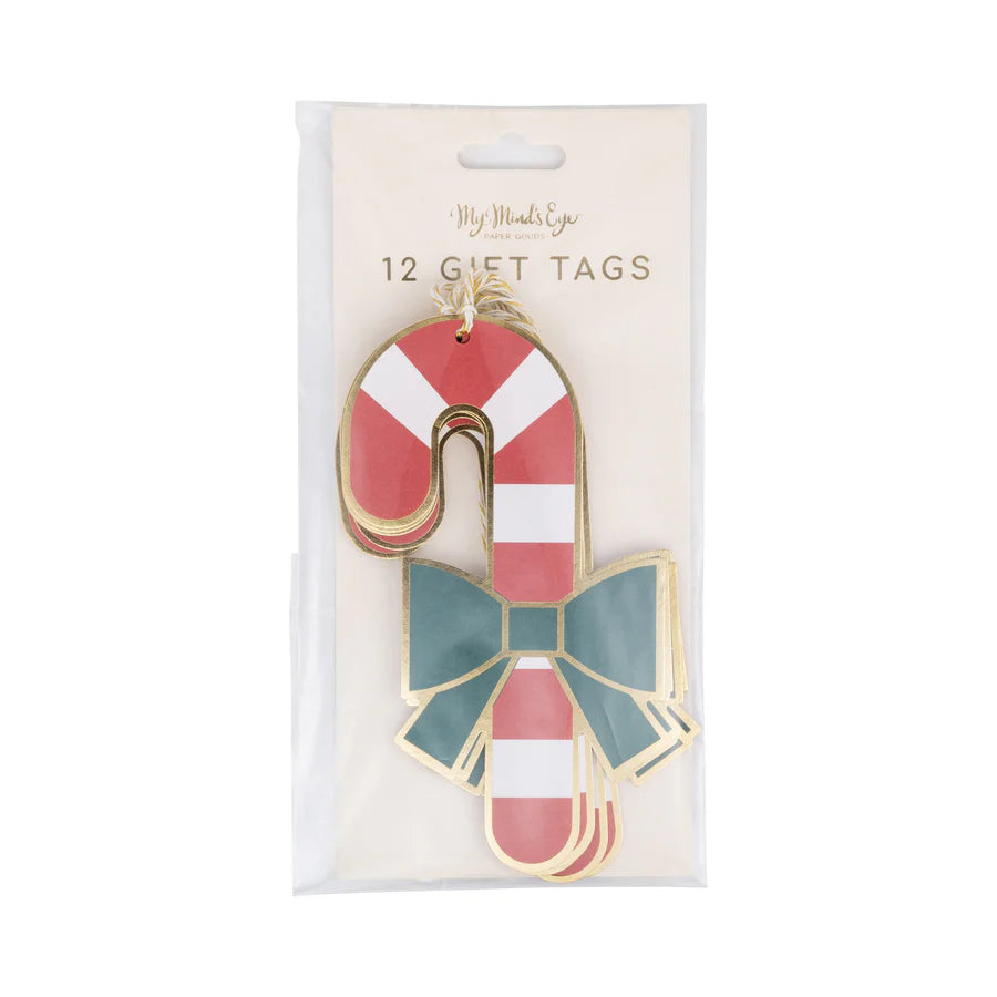 Candy Cane Oversized Tags