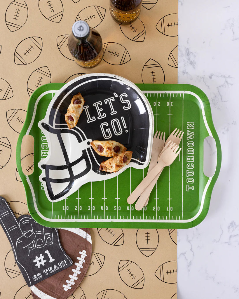 Football Helmet Paper Plate