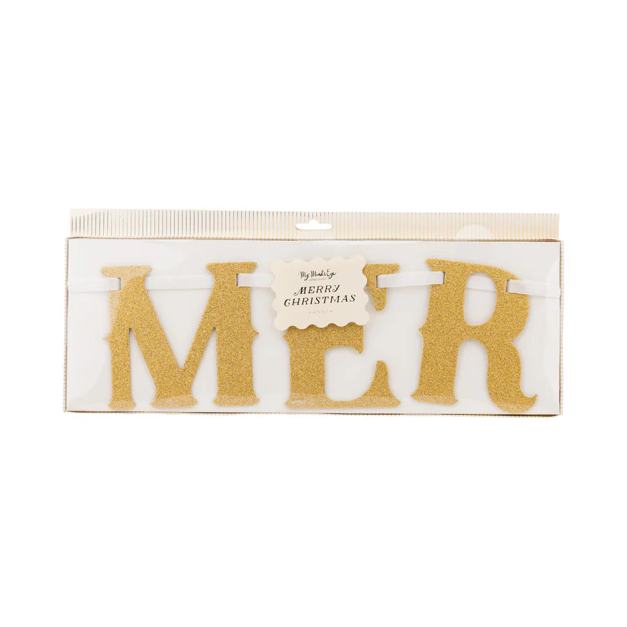 Merry Christmas Chipboard Banner