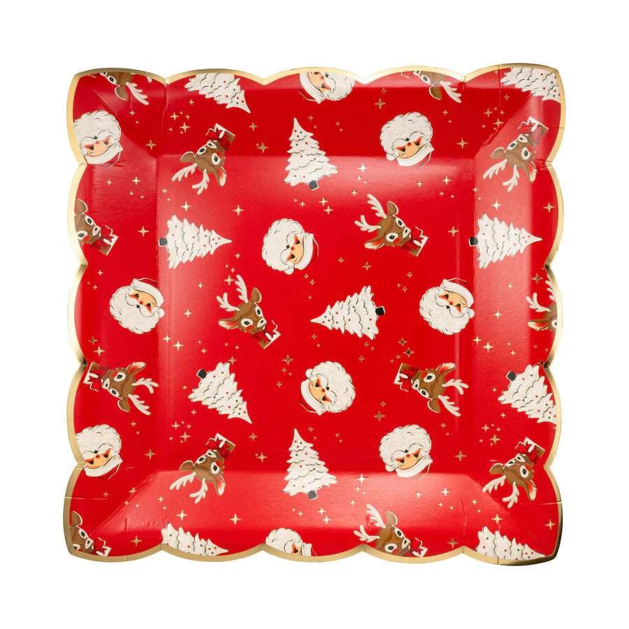 Retro Holiday Pattern Plate