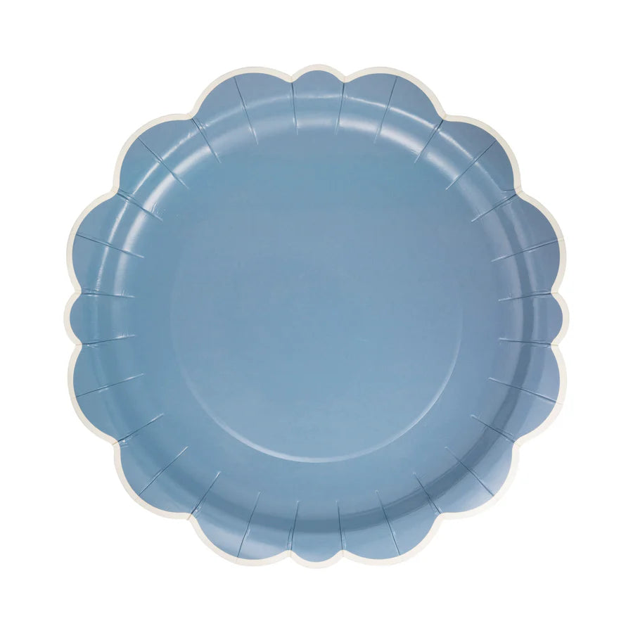 10" Scallop Blue Plate
