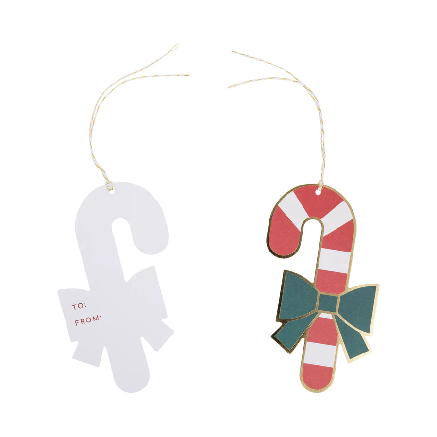Candy Cane Oversized Tags