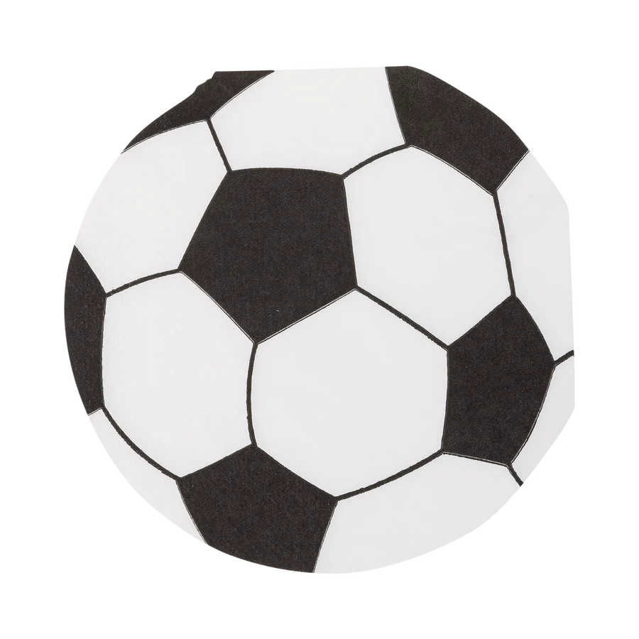 Soccer Ball Shaped Paper Cocktail Napkins