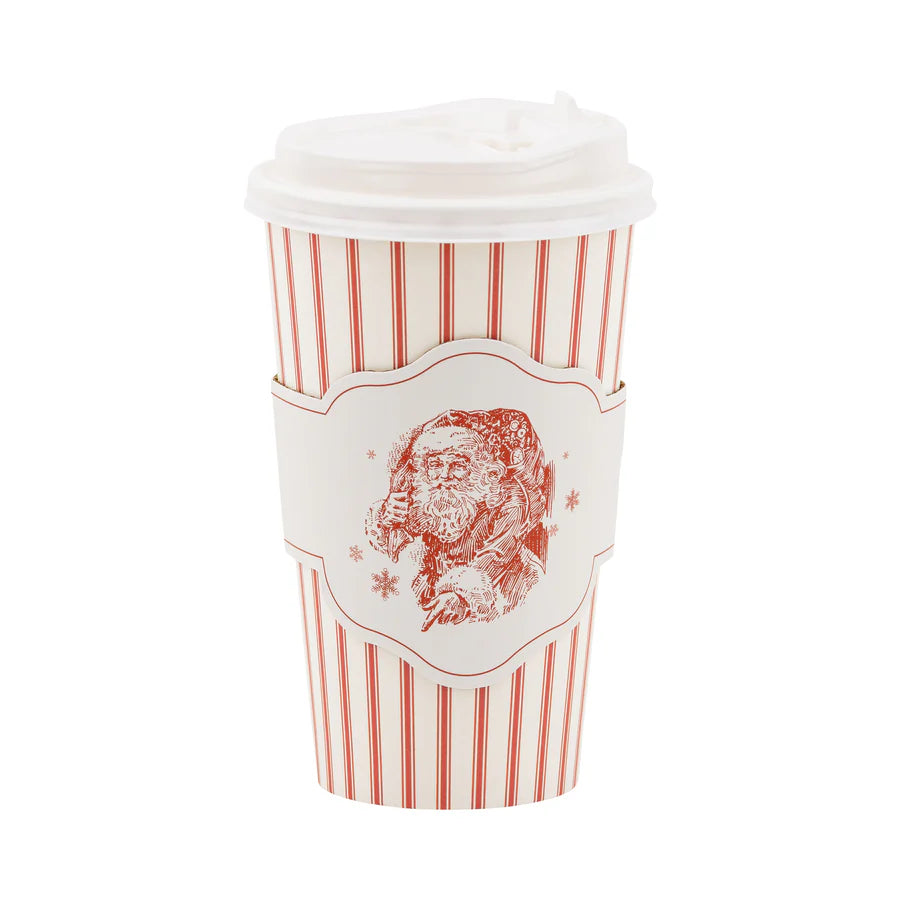 Vintage Santa Stripe TO-GO Cups