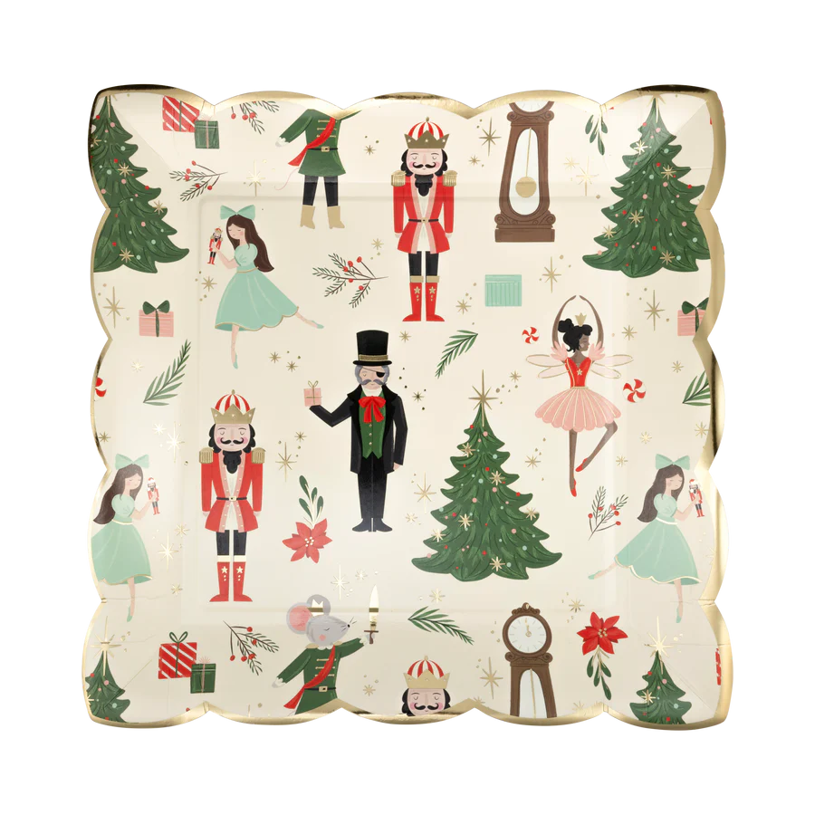 Nutcracker Pattern 9" Plate