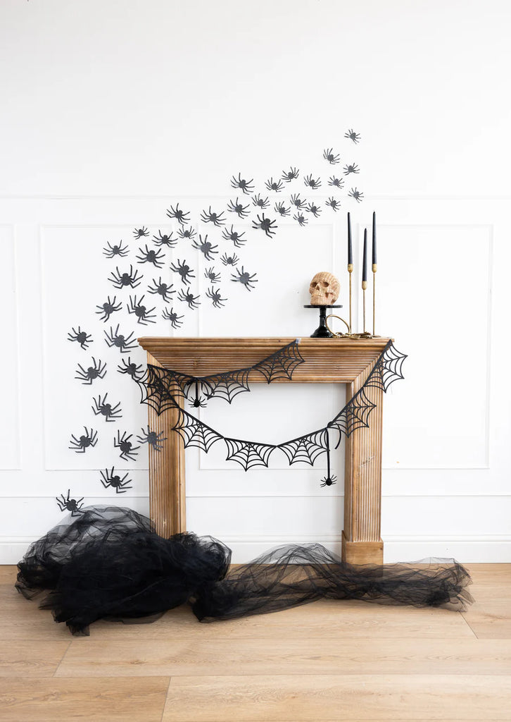 Glitter Wall Decor Spiders