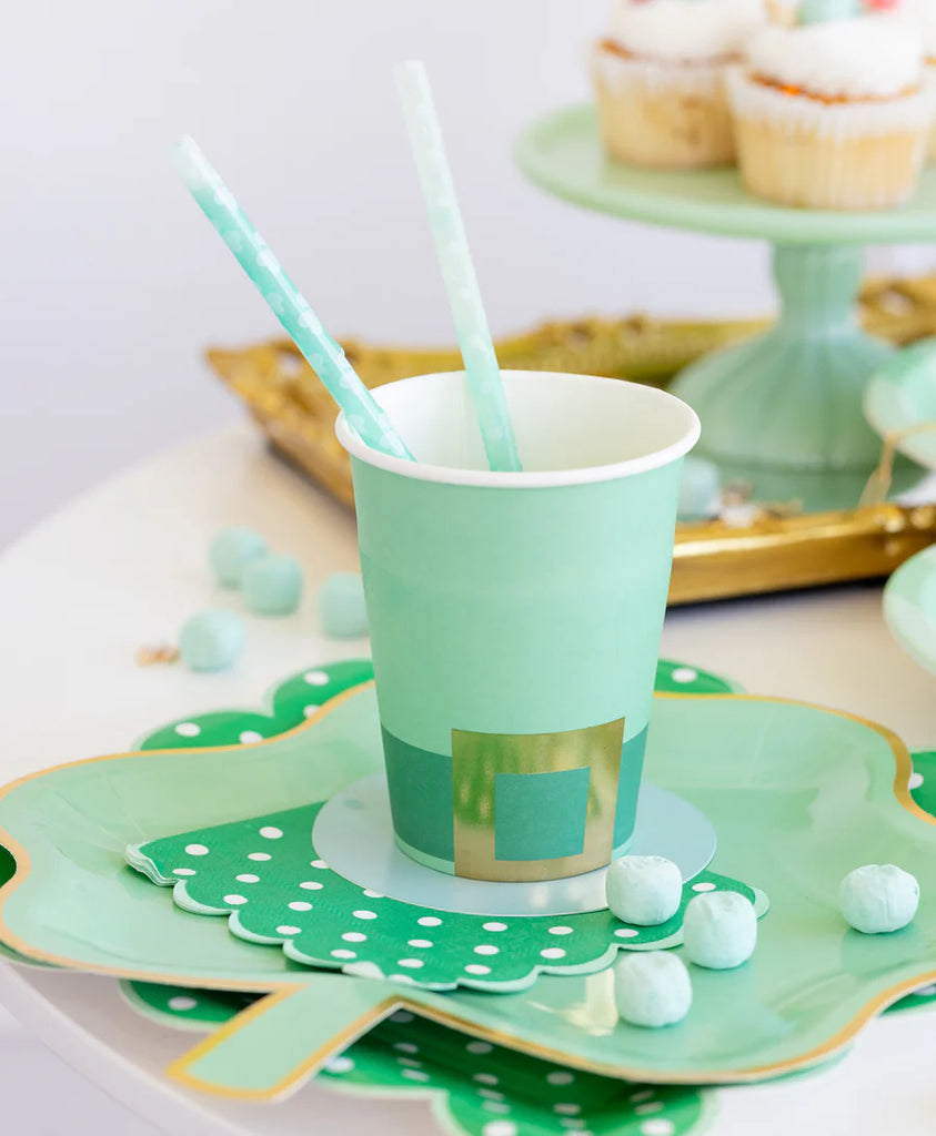 Polka Dot Scalloped Square Plate