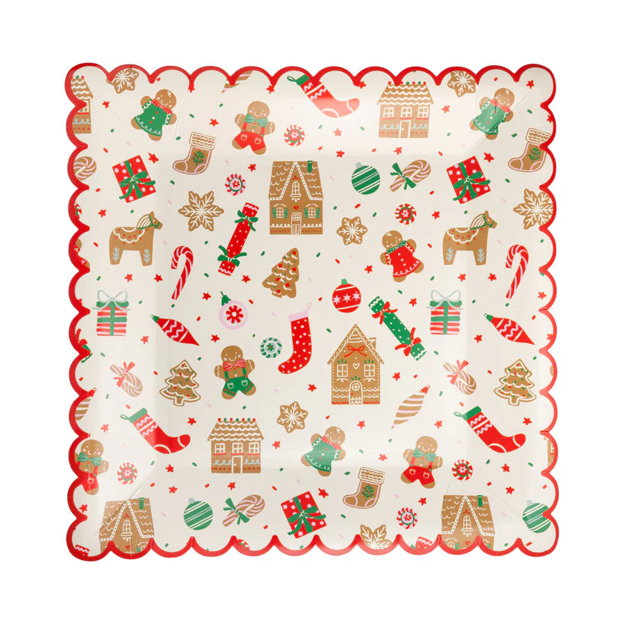 Gingerbread Pattern Plate