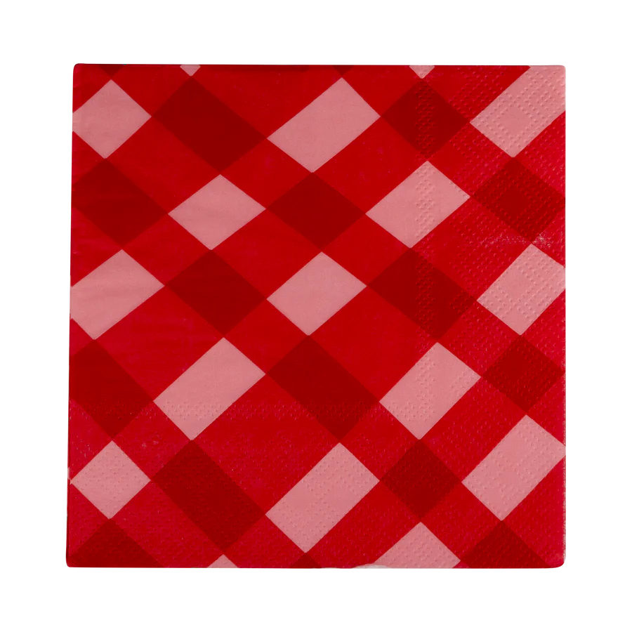 Plaid Cocktail Napkin