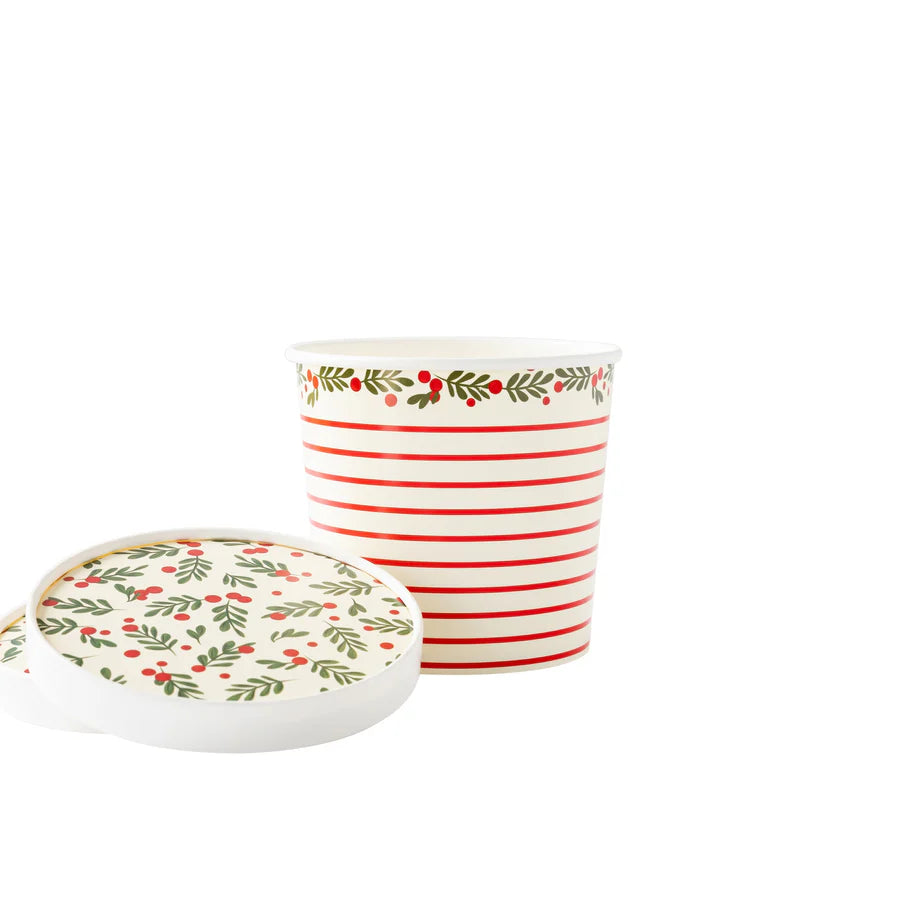 Holly & Stripes Treat Cups