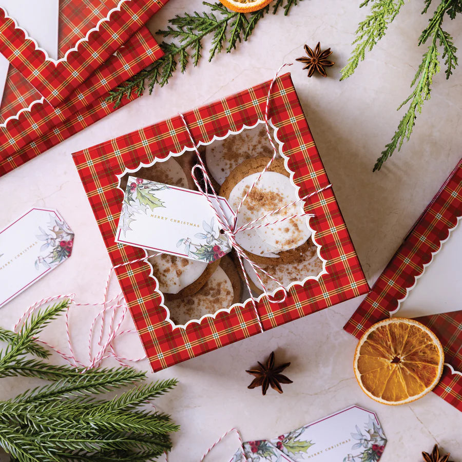 Red Plaid Treat Boxes
