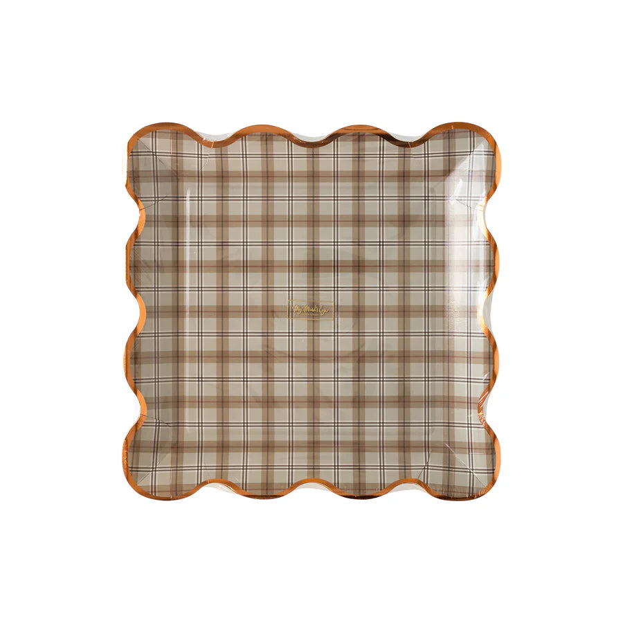 Plaid Square Plate