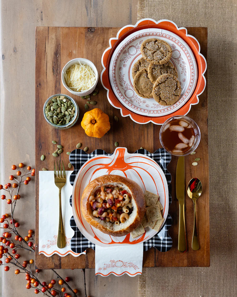 Falloween Pumpkin Guest Napkin