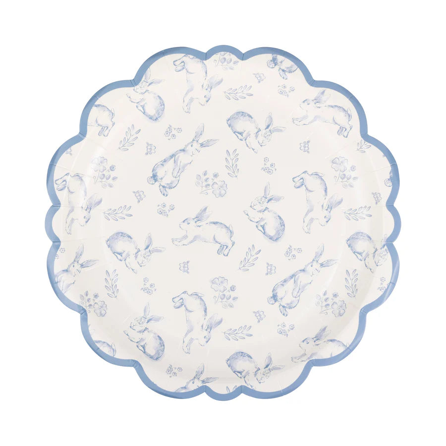 8" Bunny Toile Plate