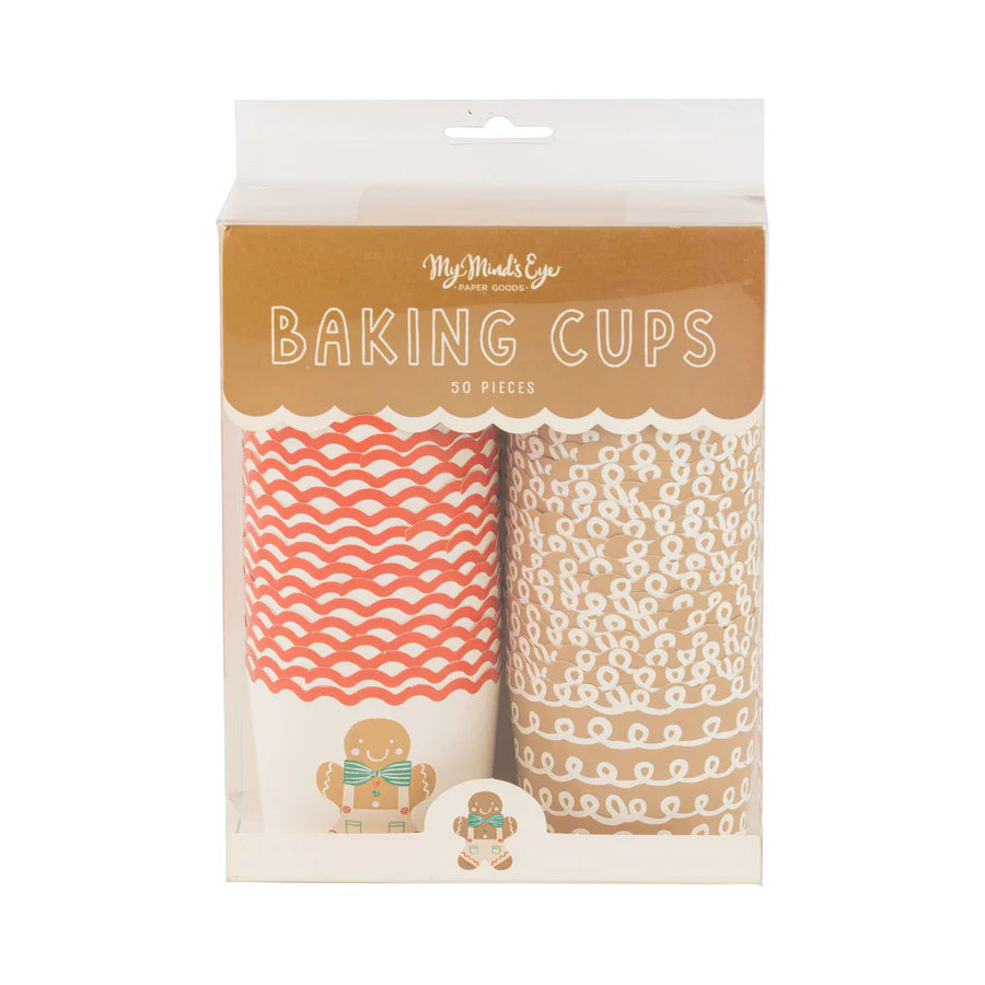 Happy Gingerbread Man Baking Cups
