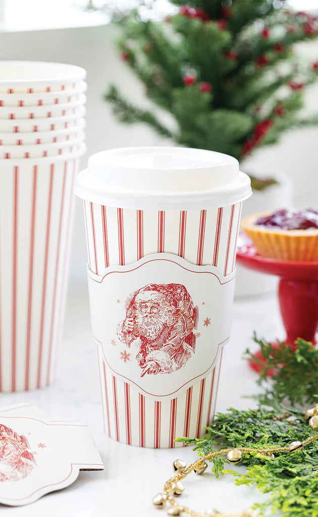 Vintage Santa Stripe TO-GO Cups