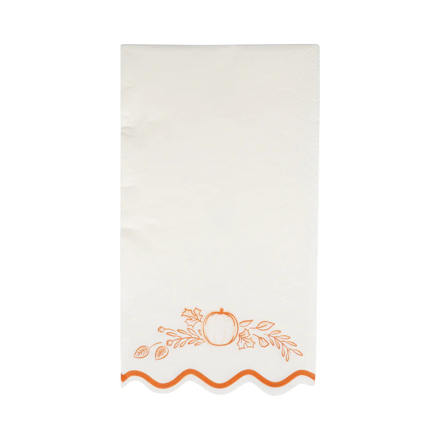 Falloween Pumpkin Guest Napkin