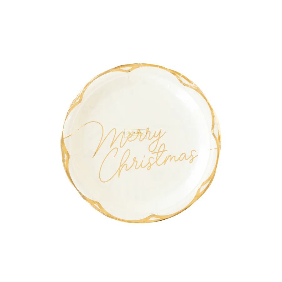 CHRISTMAS MEMORIES MERRY CHRISTMAS SCRIPT PAPER PLATE