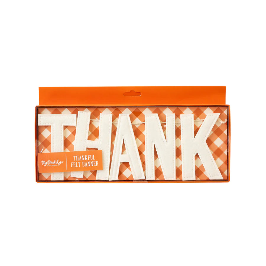 HARVEST THANKFUL FELT BANNER