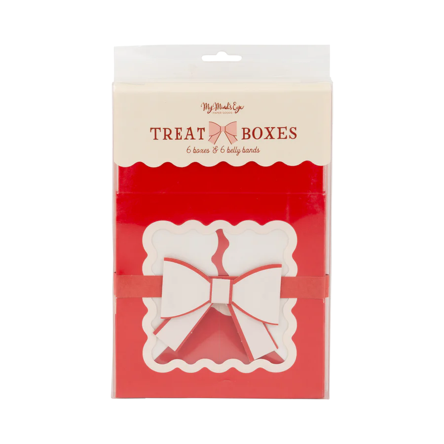 Red Bow Ric Rac Cookie Box