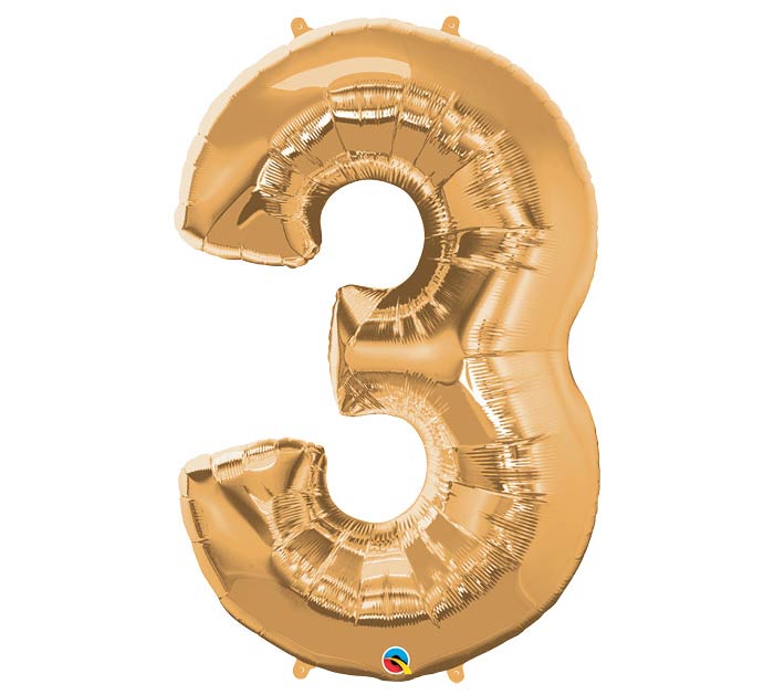 34" Gold Metallic Numbers (0-9)