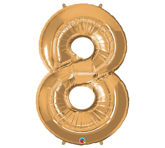 34" Gold Metallic Numbers (0-9)