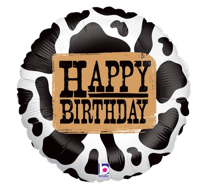 18" PKG Western Happy Birthday