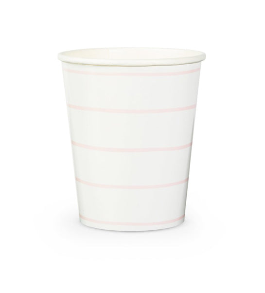 Frenchie Striped Cups- Blush