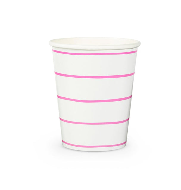 Frenchie Striped Cup- Cerise