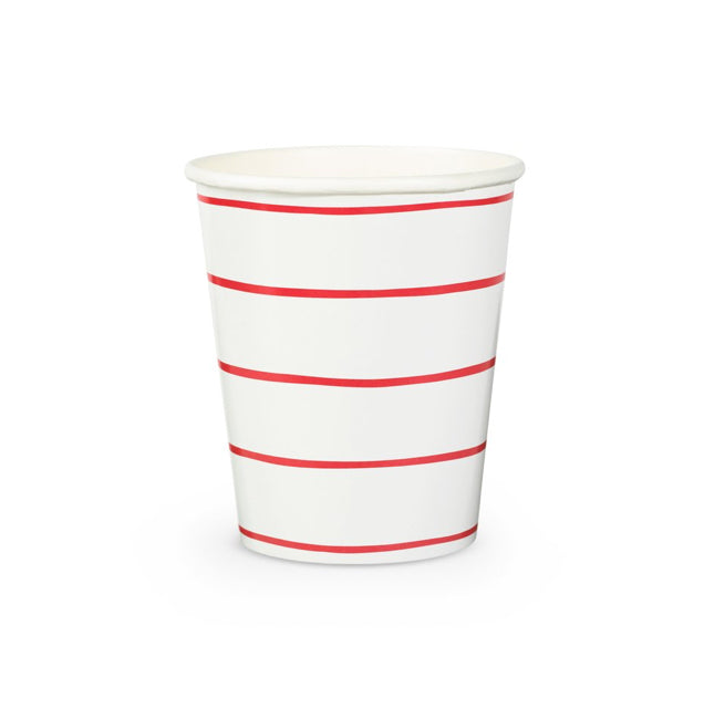 Frenchie Striped Cup- Red
