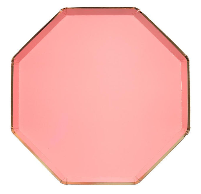 Neon Coral Dinner Plates