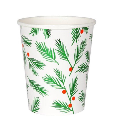 Festive Leaves and Berries Cup