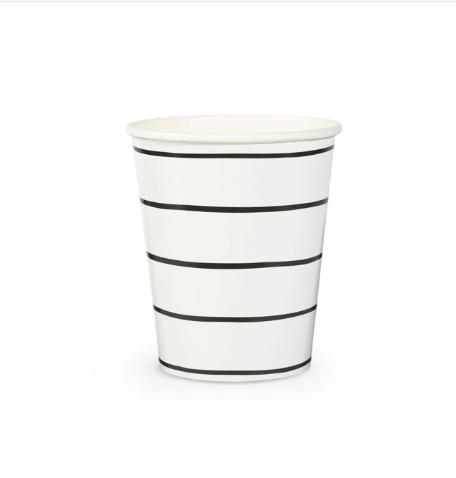 Frenchie Striped Cup Black
