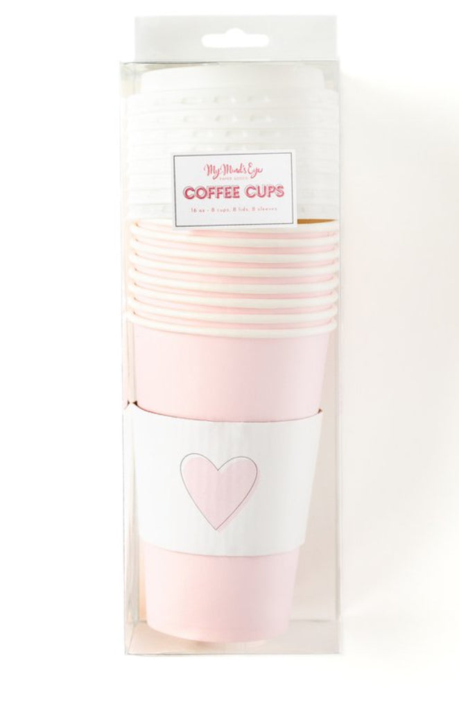 Pink Heart Coffee Cups