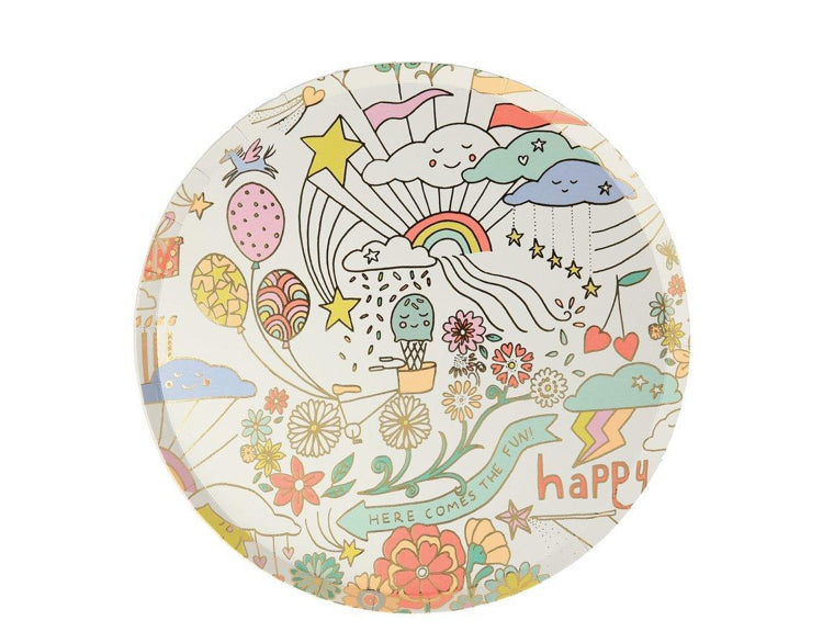 Happy Doodle Small Plate