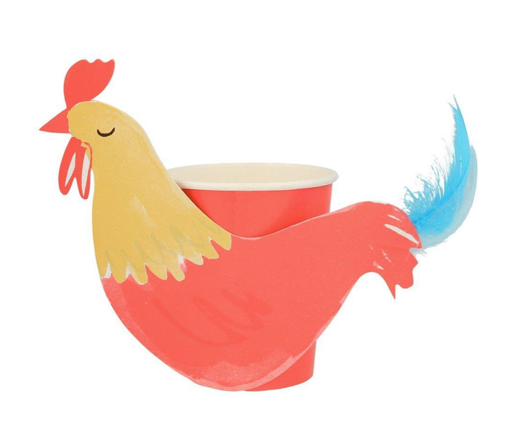 On the Farm Rooster Party Cups